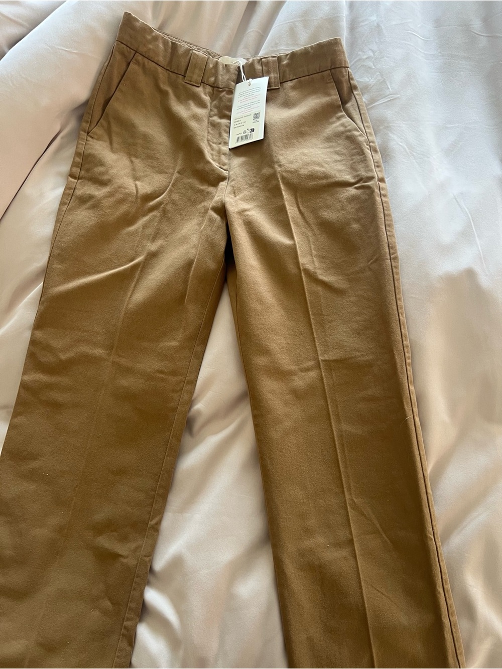Sezane High-Rise Wide-Leg Cotton Pants